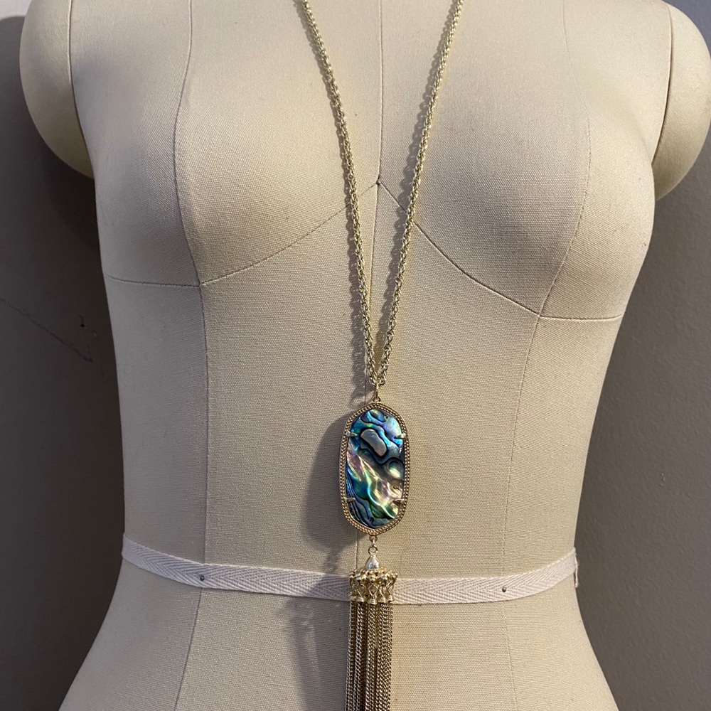 Kendra Scott Rayne Abalone Tassel Necklace